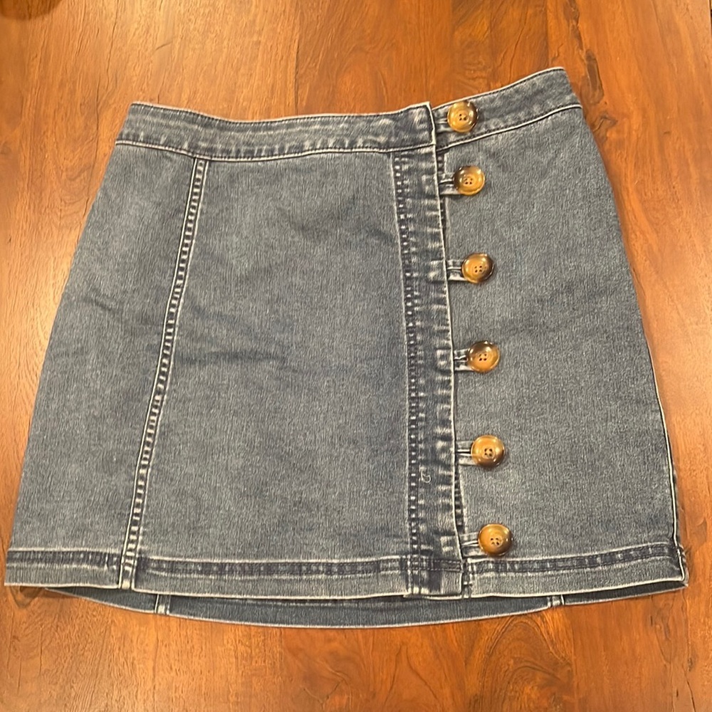 Free People jean skirt